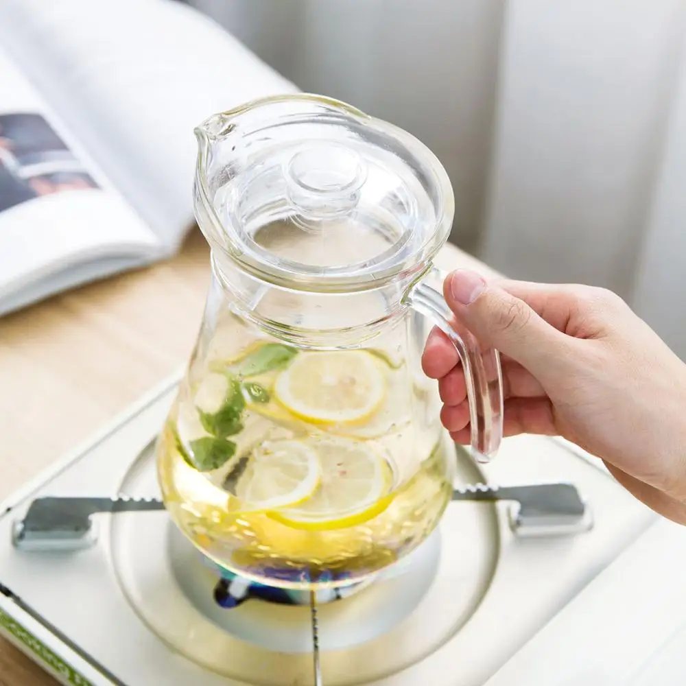 Термостойкий стеклянный чайник большой емкости 1 5 л для воды бытовая бутылка