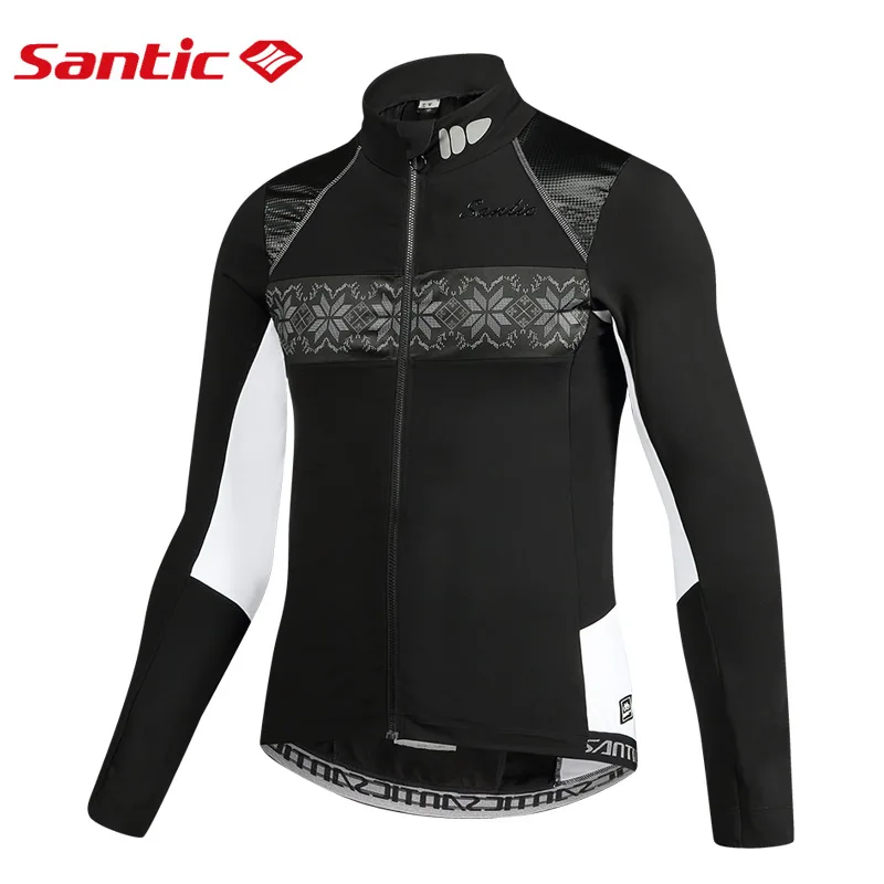 

Куртка Santic мужская для велоспорта, профессиональная теплая и тканевая флисовая куртка, утепленная теплая верхняя одежда, Азиатские размеры