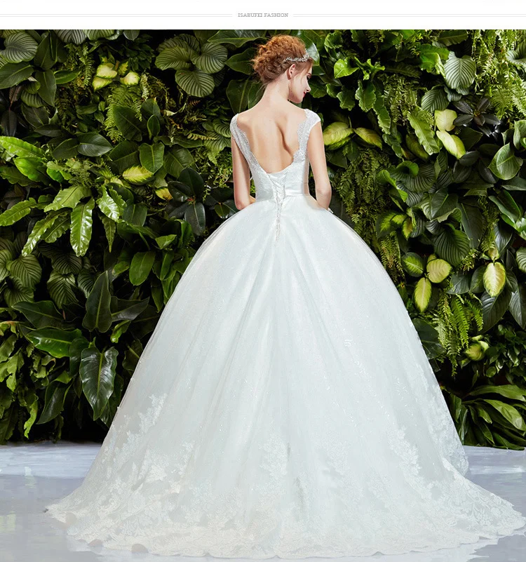 

vestido de noiva bride beading 2016 hot Sale lace Wedding Dress free Shipping casamento New Arrival Handmade Custom crystal belt