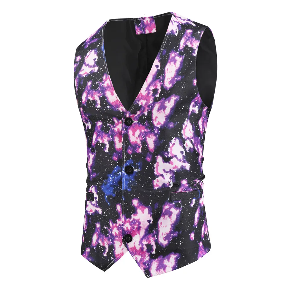 Мужской деловой жилет без рукавов с принтом пейсли в британском стиле