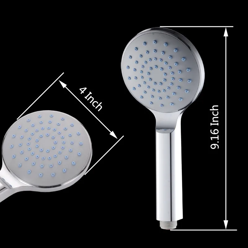 

shower holder plastic shower hose Handheld Shower Head ABS Plating Single Function Booster Shower Head Bathroom w806