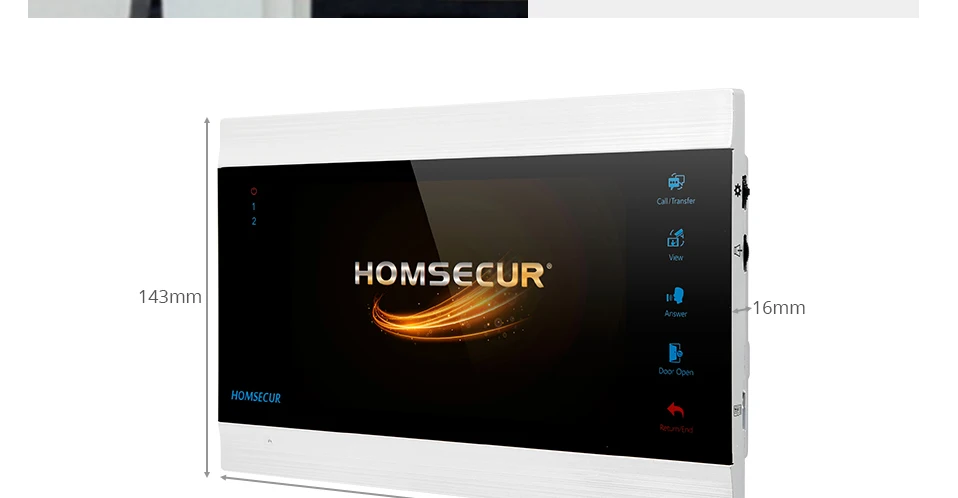 HOMSECUR " 4 провода видео домофон дверной звонок Система IP65 камера ИК Ночное Видение 45 градусов угол крепления 110 угол обзора