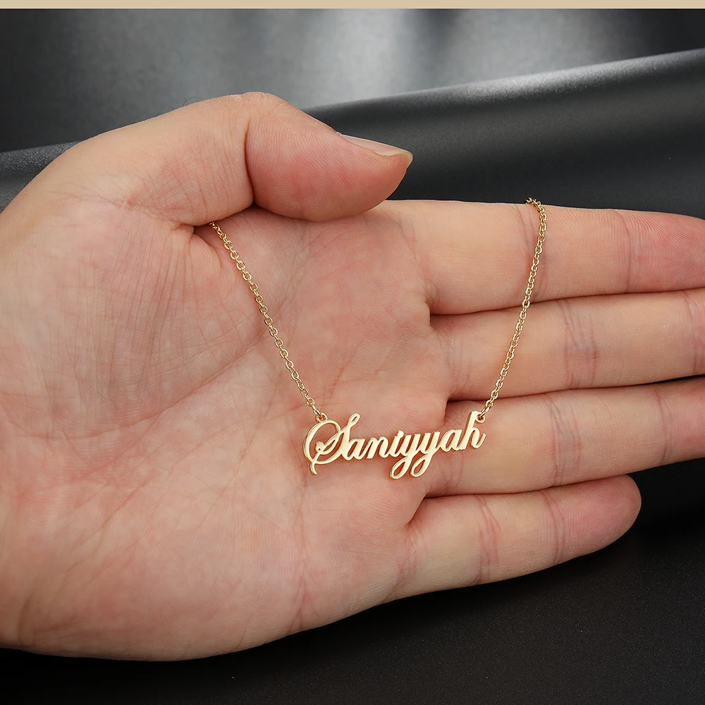 Персонализированное имя DOREMI ожерелье из нержавеющей стали персонализированное