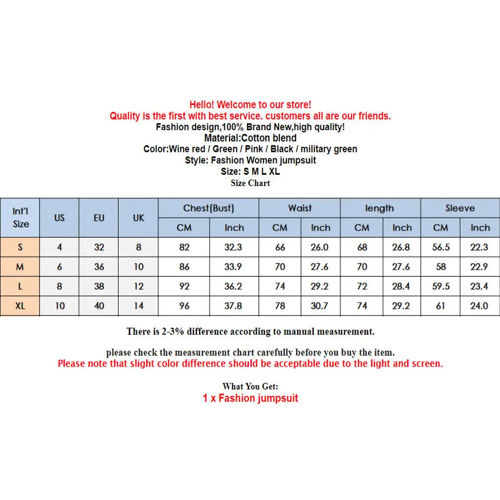 

Hirigin Female Jumpsuit Women Solid Summer Casual Fashion Jumpsuit Bodysuit Ladies Solid Colors Streetwear S-XL