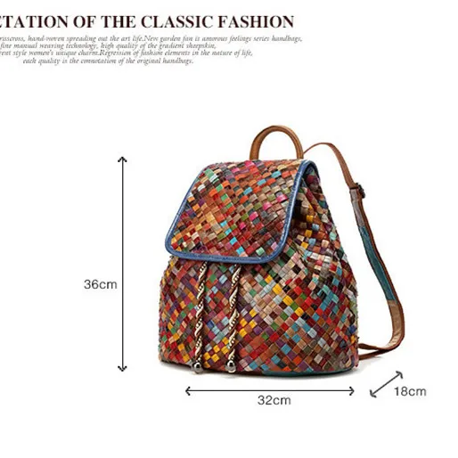 Рюкзак женский кожаный плетеный для путешествий 2020 | Багаж и сумки