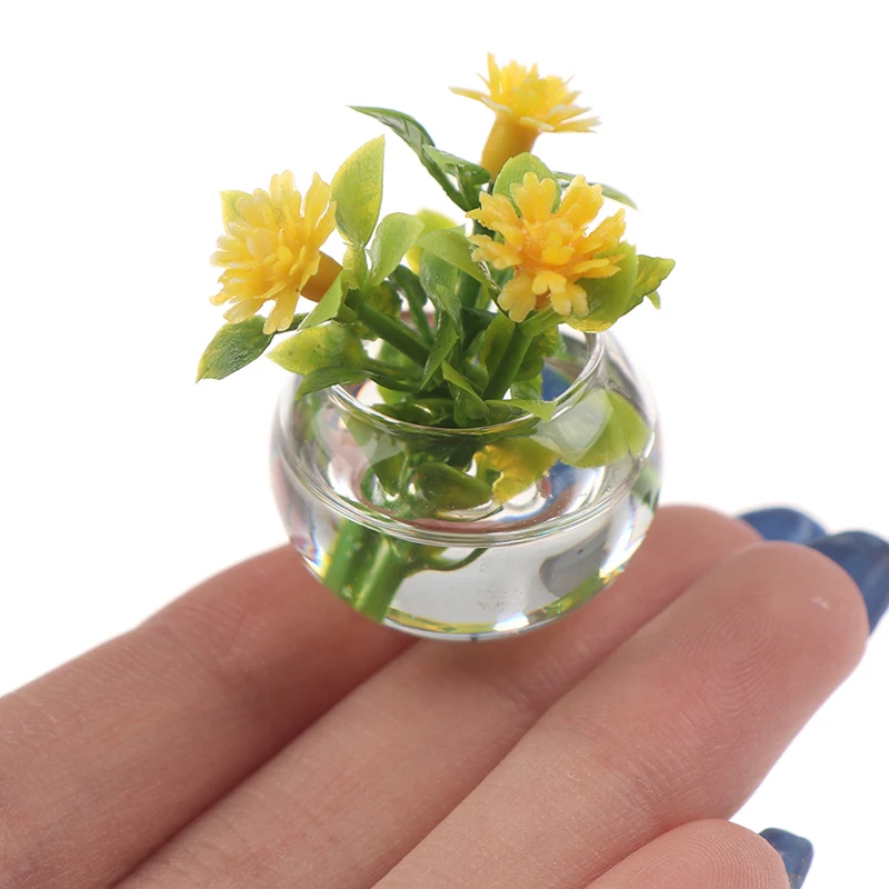

Hot sale 1:12 Dollhouse Miniature Green Potted For Home Decor Simulation Potted Plants