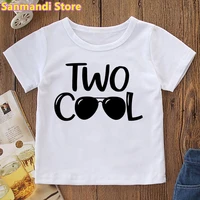 two cool sunglasses print t shirt for girlsboys childrens clothing funny 2th birthday gift tshirt toddler clothes summer tops