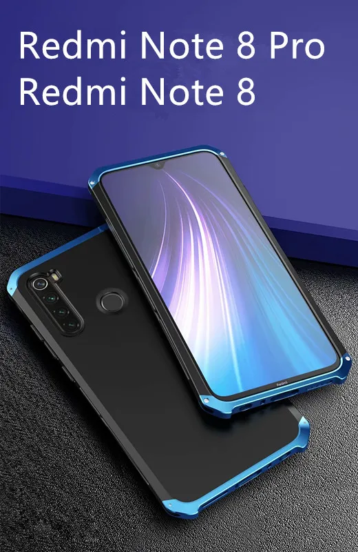 Роскошные RedMi Note 8 Pro чехол металла с армированной рамой, чехол для телефона RedMi Note 8 iPhone 7 6 Plus 5 iPad Pro Note 4X Mi Note 3 Mi8 SE MIX2S Mi9 Mi6