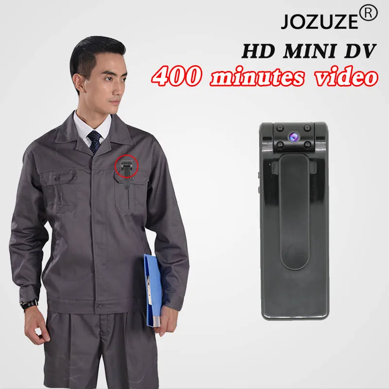 JOZUZE HD 1080P мини-камера, полицейское исполнение, портативный цифровой видеорегистратор, ночное видение, Миниатюрный видеорегистратор
