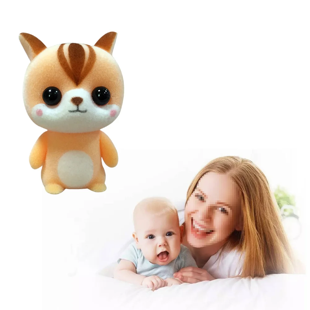 

Plush Squirrel Desktop Decor Cartoon Stuffed Squirrel Doll for Kids Children Toddlers (Khaki)