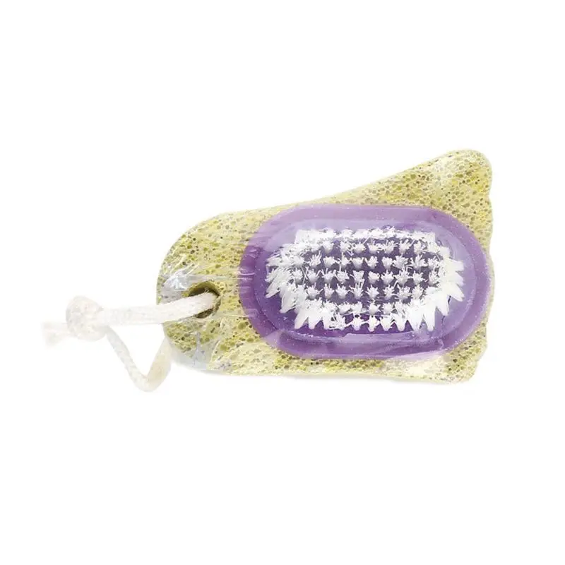 2 в 1 Очищающая щетка для ног с натуральным отшелушивающим эффектом пемзы камень