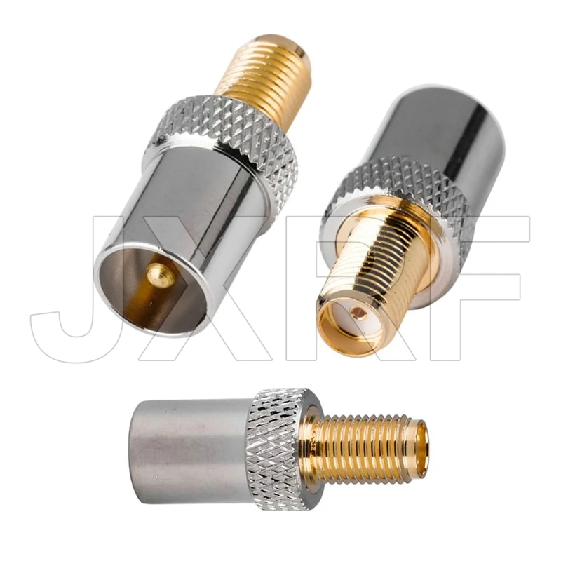 2 шт. коаксиальный радиочастотный разъем IEC DVB-T TV PAL папа-SMA Гнездовой адаптер |