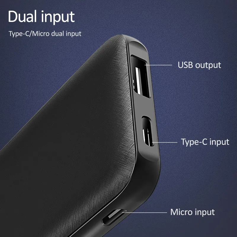 USAMS 5000mah внешний мини аккумулятор банк питания ультра тонкий Быстрая зарядка pover