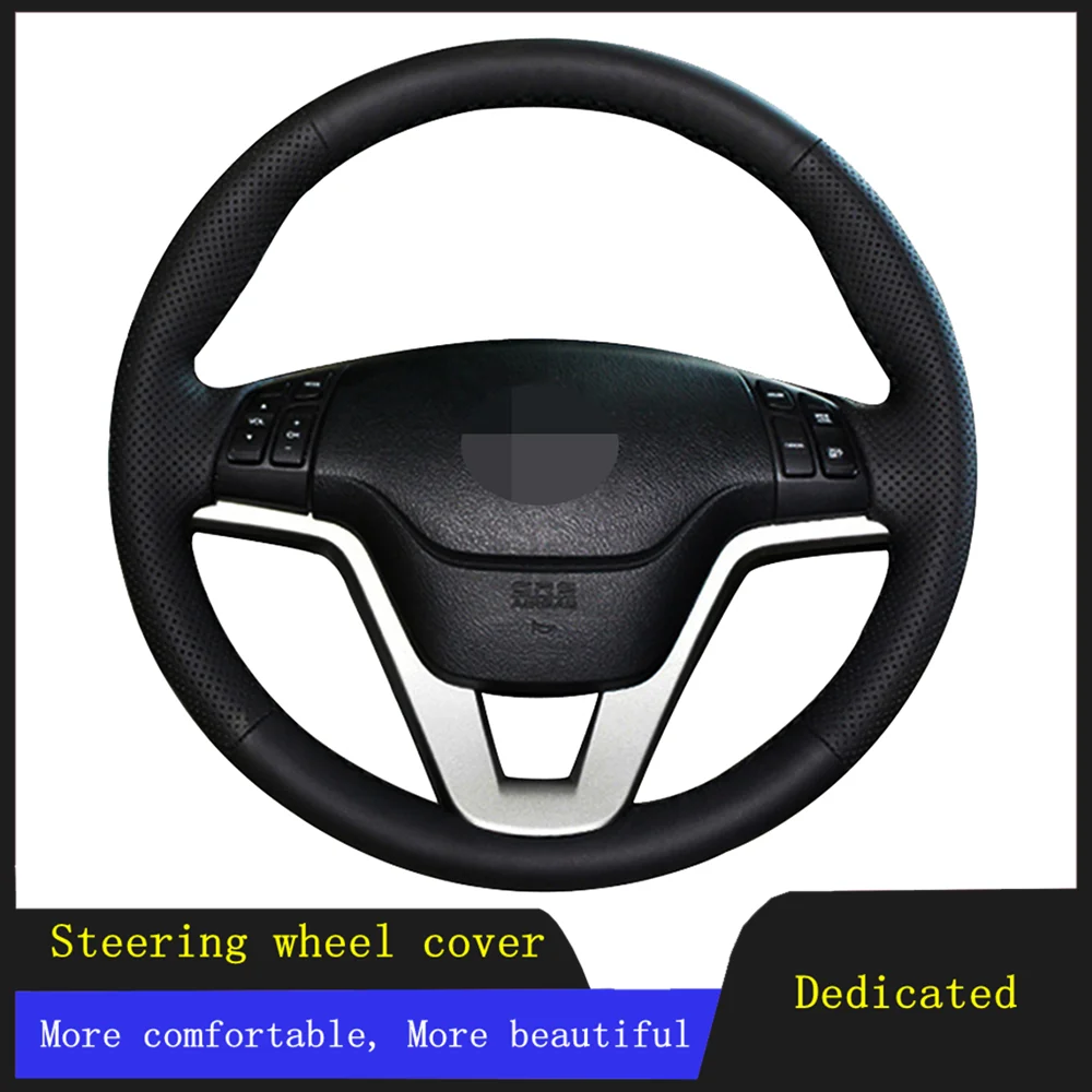 

DIY Car Accessories Steering Wheel Cover Braid Wearable Genuine Leather For Honda CRV CR-V 2007 2008 2009 2010 2011