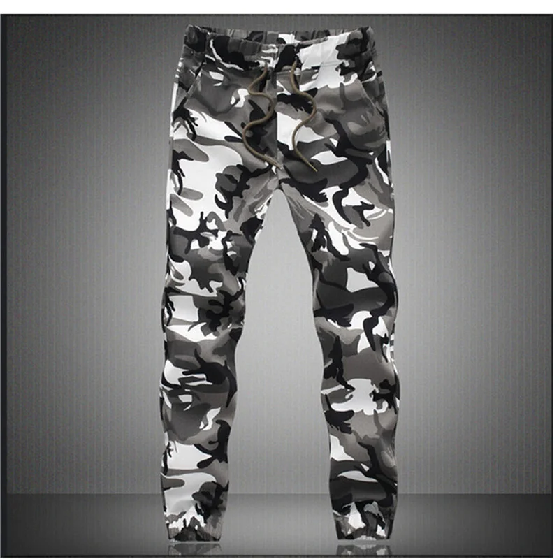 Men 2021 Pure Cotton Mens Spring Autumn Pencil Harem Pant Camo Joggers