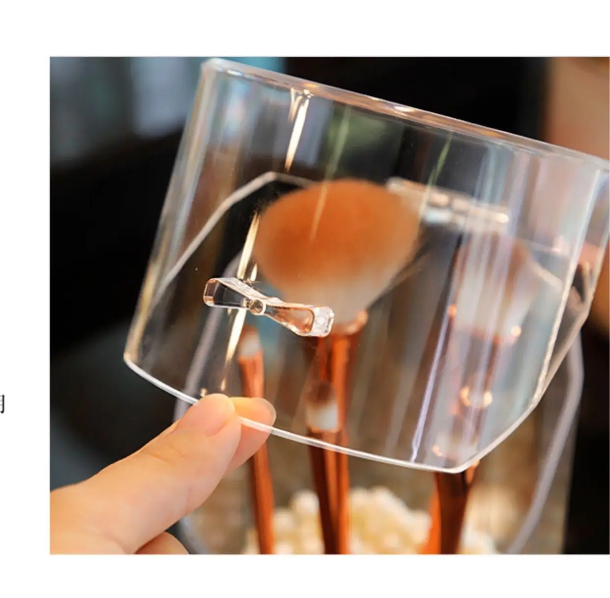 Прозрачный акриловый чехол с откидной крышкой пылезащитный коврик для кистей