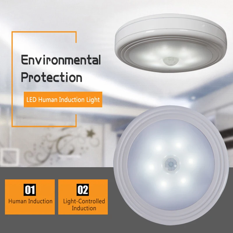 Светодиодный ночник мини светильник с датчиком движения ночной Светильник для