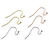 50pcs stainless steel ball head beads earring hooks for jewelry findings components ear wires clasps diy jewelry making