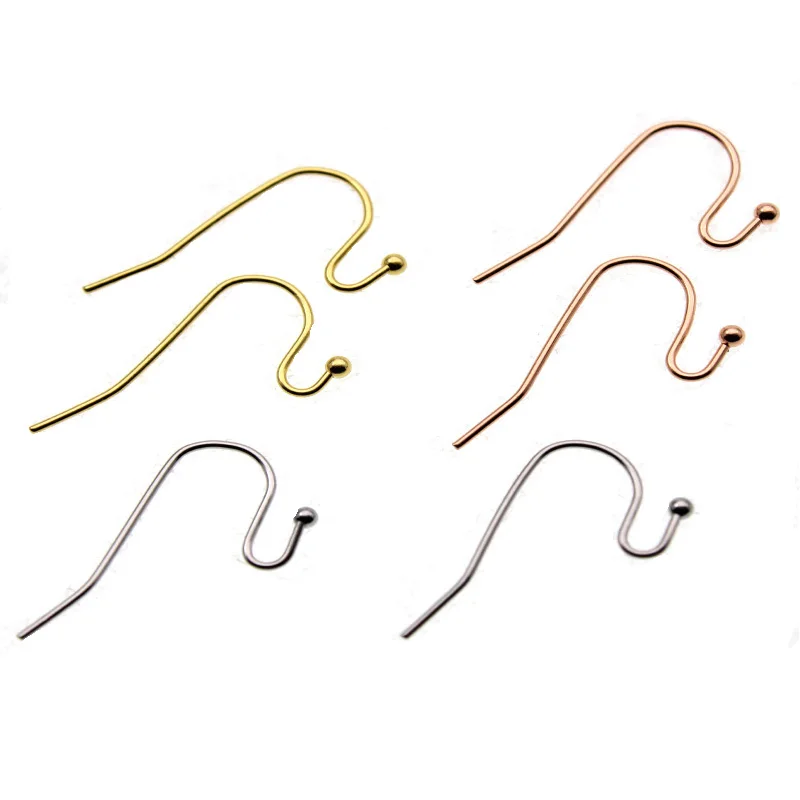 Крючки для сережек с шариковой головкой из нержавеющей стали 50 шт.|Ювелирная