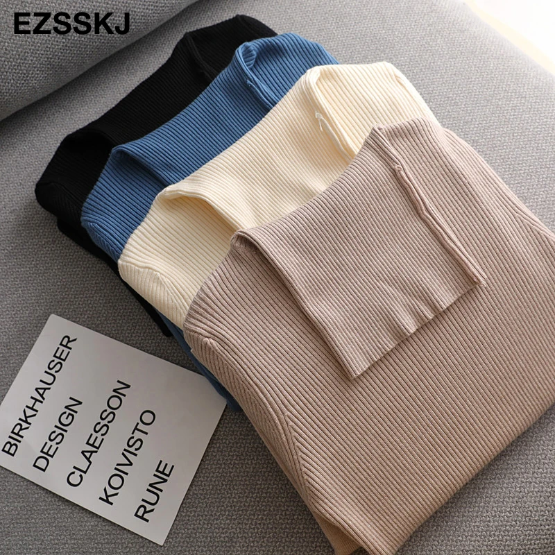 Осень-зима 2020 длинное платье-свитер с круглым вырезом женское базовое теплое