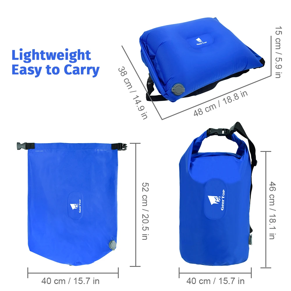 GeerTop Сверхлегкий походный коврик подушка кровать с подушкой сухой мешок насос