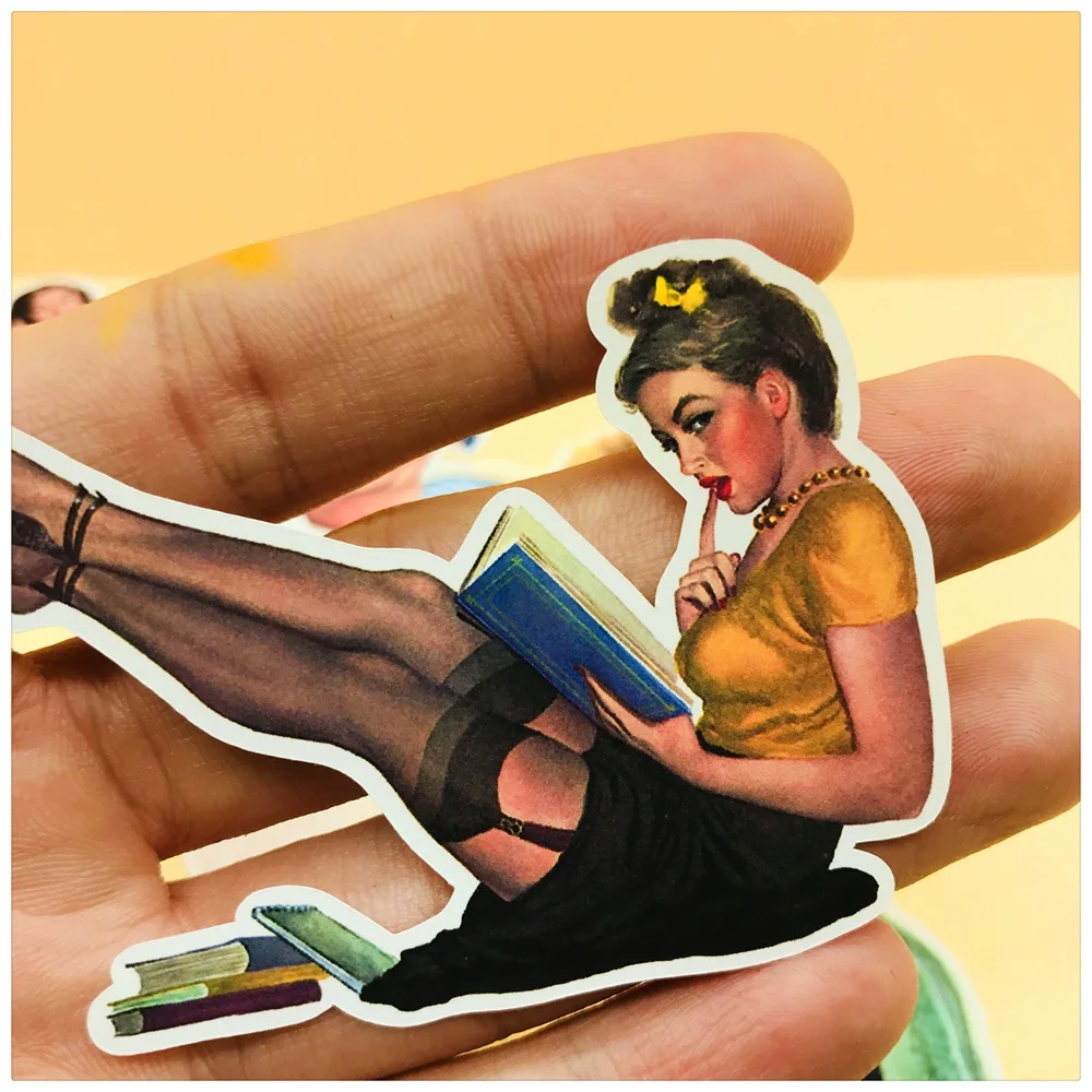 Винтажные красивые летние Стикеры для девушек и женщин 15 цветов самодельные