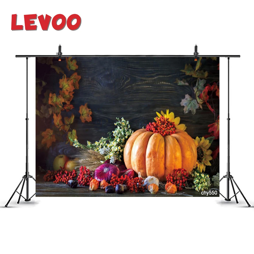 

Виниловый фон для фотосъемки LEVOO, с изображением осеннего дня благодарения, деревянного стола, овощей, тыкв