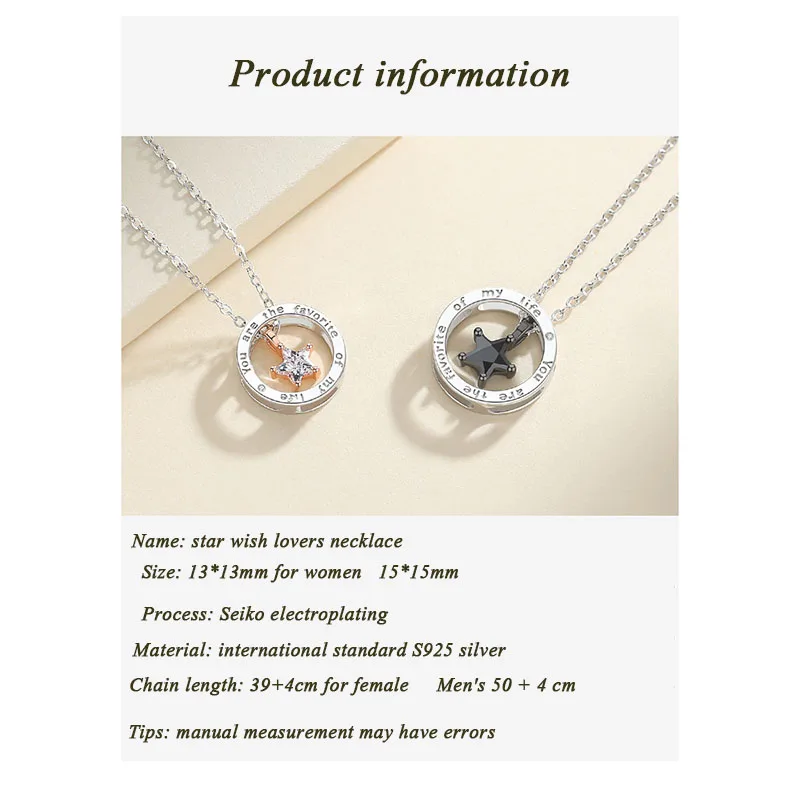 

2021 New Star Lovers Necklace Female Korean Edition Creative Diamond Inlaid Five-pointed Star Collarbone Chain Circle Pendant