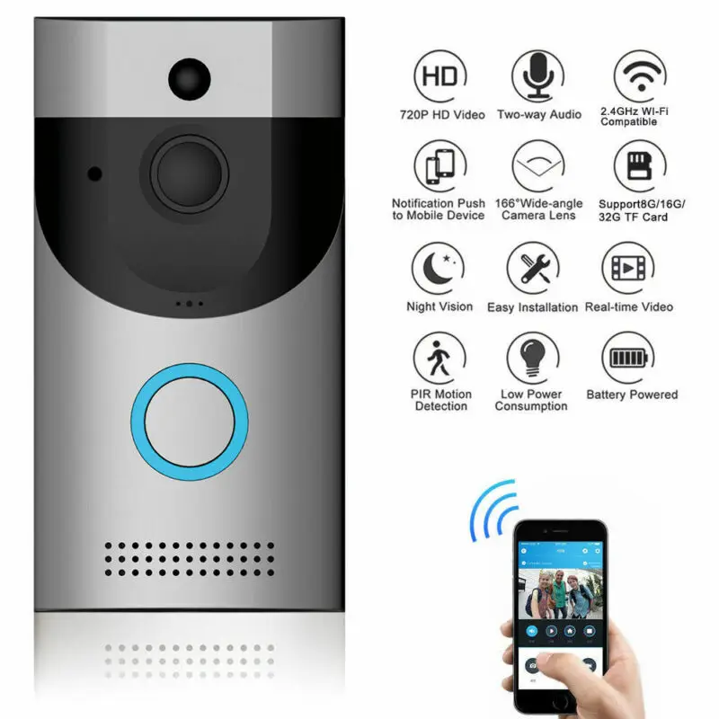 Умный беспроводной дверной звонок с Wi Fi и HD видео|Дверной звонок| |