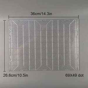 Yantjouet 5 мм Хама бусины Pegboard детская игрушка 69x49dot головоломка прозрачная доска инструмент DIY фигурный материал доска железные бусины