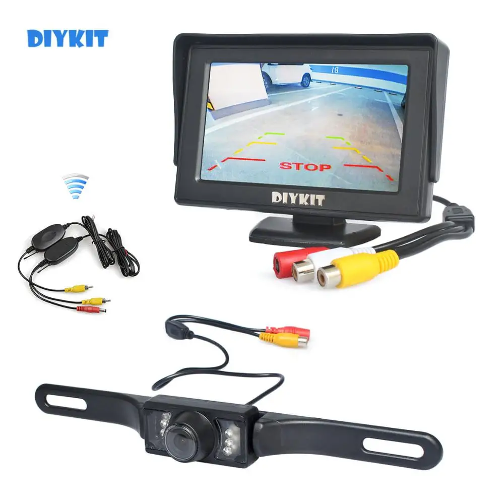 Цветной TFT ЖК монитор для автомобиля DIYKIT 4 3 дюйма + ИК Ночное видение HD камера