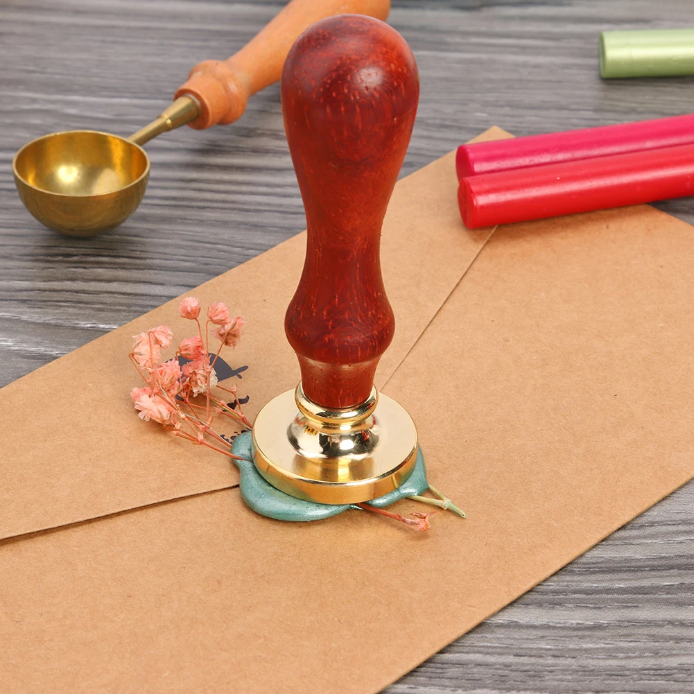 Retro Wax Stamp Sealing Custom Envelope Hobby Letter Wood Seal Set Replace Copper Head Tools Sets | Дом и сад
