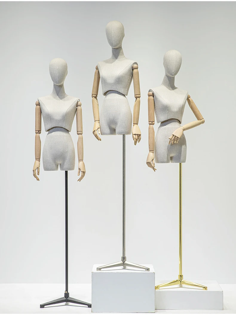 

Bendable Wooden Hand Mannequin Fabric Movable Body Model For Display