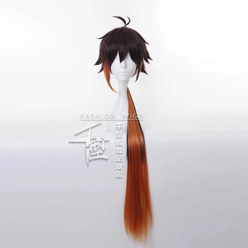 

Game Genshin Impact Zhong Li Long Wig Cosplay Costume Heat Resistant Synthetic Hair Zhongli Men Women Carnival Party Wigs