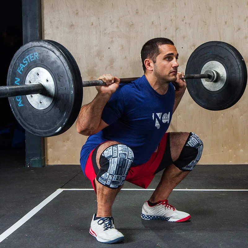 1 пара эластичные 7 мм Неопреновые спортивные наколенники для тяжелой атлетики