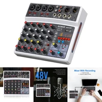 professional sound card 6 channel mixer outdoor conference audio usb bluetooth reverb audio16 digital effects