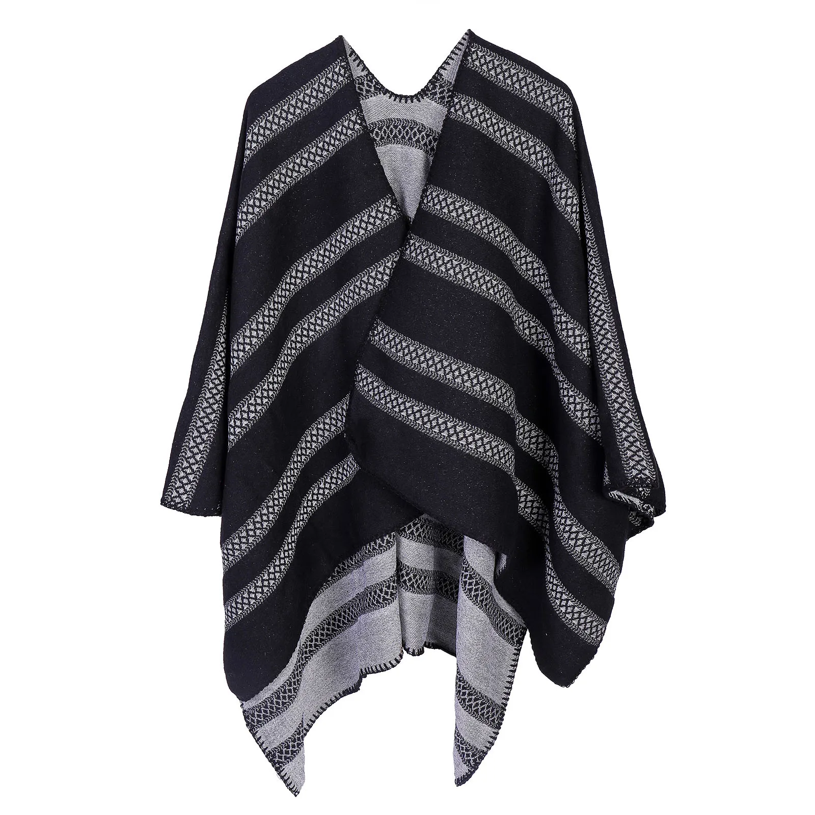 

020 Women Cashmere Winter Scarf Knit Pashmina Bandana Plaid Female Warm Scarves Blanket Shawls And Wraps Bufanda