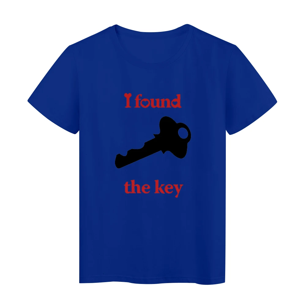 

Summer Valentine's Day Neutral T shirt I FOUND The KEY Letter Printed Shirts Personalized Lovers T-shirt Casual Creative Hipster