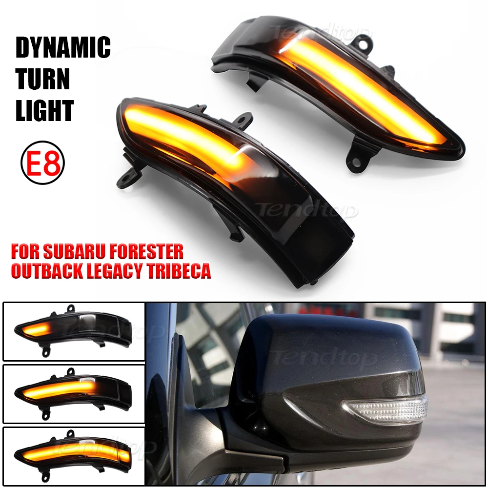 

2 шт. динамический светильник для Subaru Forester Tribeca Outback Legacy 2008-2011, боковое зеркало, ламсветильник поворота
