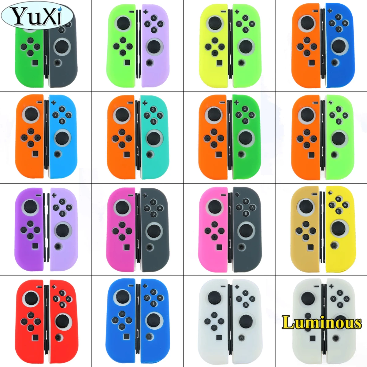 Силиконовый защитный чехол YuXi для Nintendo Switch Joycon игрового контроллера NS с