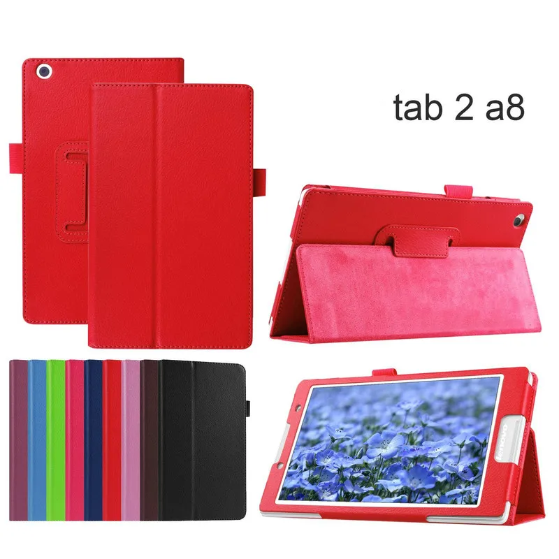 Чехол-книжка из искусственной кожи для Lenovo Tab2 A8