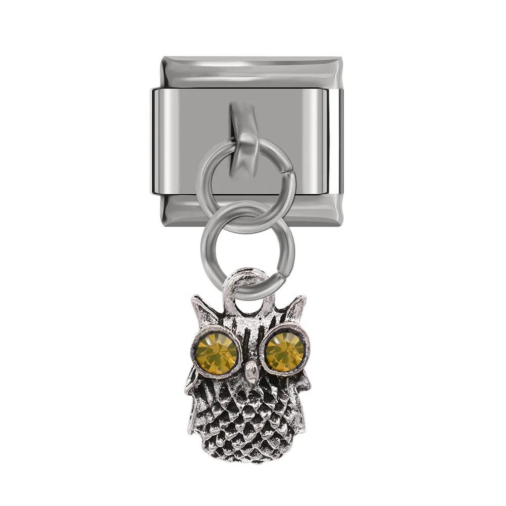 Hapiship 2018 9 мм ширина оригинальная Маргаритка милая сова стразы итальянский шарм