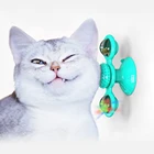 Мельница для кошек, игрушка дразнящая Интерактивная мягкая тикающая Когтеточка со светодиодным шариком, массажная обучающая вращающаяся игрушка для питомцев