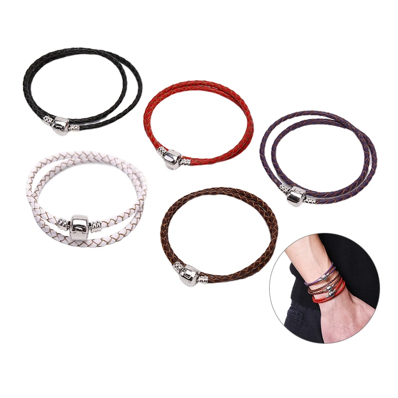 Женский кожаный браслет с жемчугом 1 шт. подвеска из серебра 925 пробы шармы и