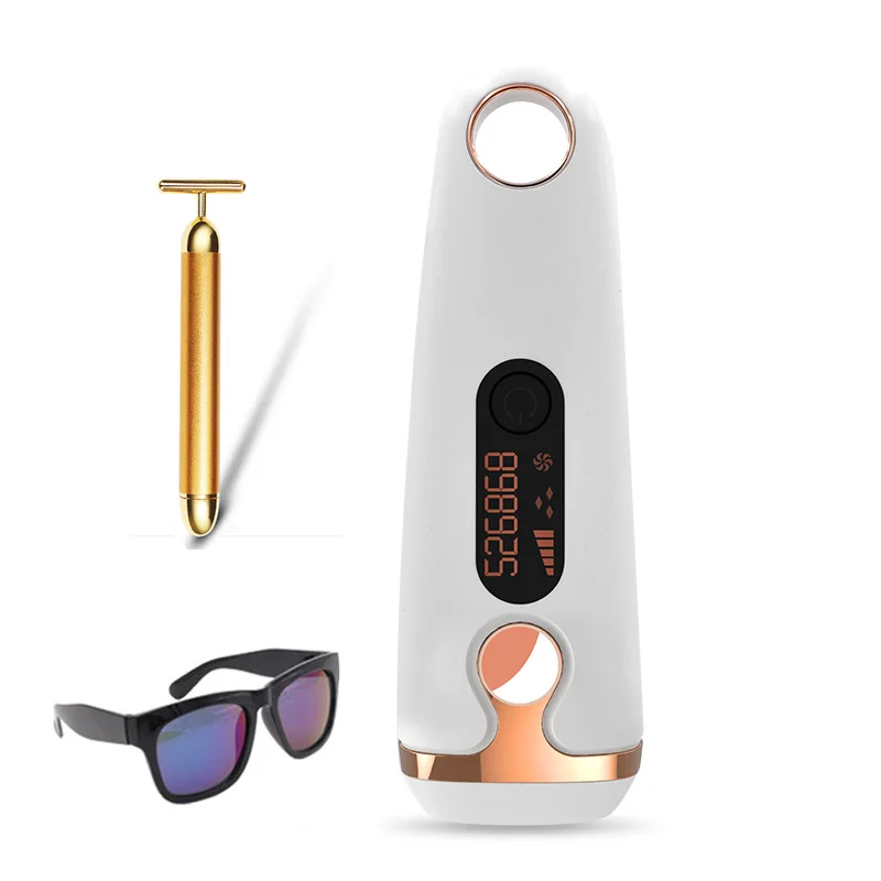 With Massager Bar Новейший IPL эпилятор для удаления волос с ЖК-дисплеем 500000, эпилятор, триммер для постоянного бикини, безболезненный электрический эпилятор Vancostar с лазером - Цвет: With Massager Bar