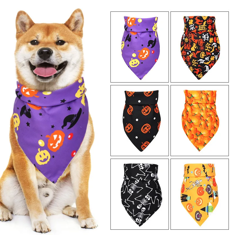 

Новинка, бандана для домашних питомцев, маленькая, большая, искусственная, полотенце, шарф, аксессуар для ухода за питомцами на Хэллоуин