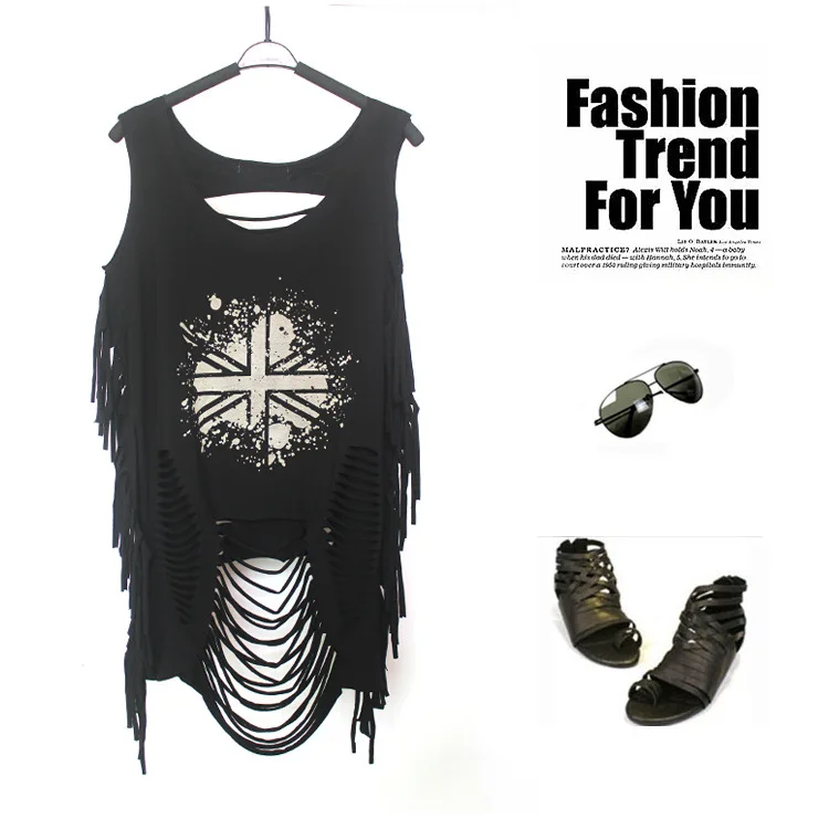 Летняя женская футболка в стиле панк рок новая модная с принтом черепа открытыми