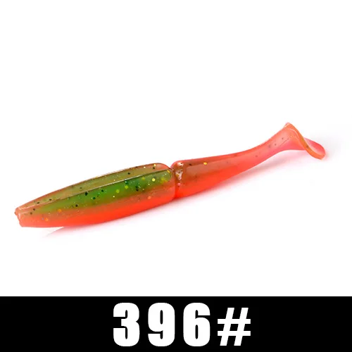 396 FISH KING 6 шт./упак., мягкие приманки, приманка для рыбалки 105 мм, 11 г, приманка для плавания, форель, Мягкая наживка для рыбалки воблер, искусственная приманка для щуки - Цвет: 396