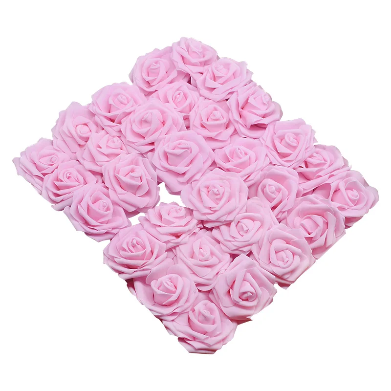 F03 Light pink 20 шт./лот 8 см искусственные цветы ПЭ пена Роза поддельные бутоны для дома Свадебные цветы невесты украшение букетов - Цвет: F03 Light pink