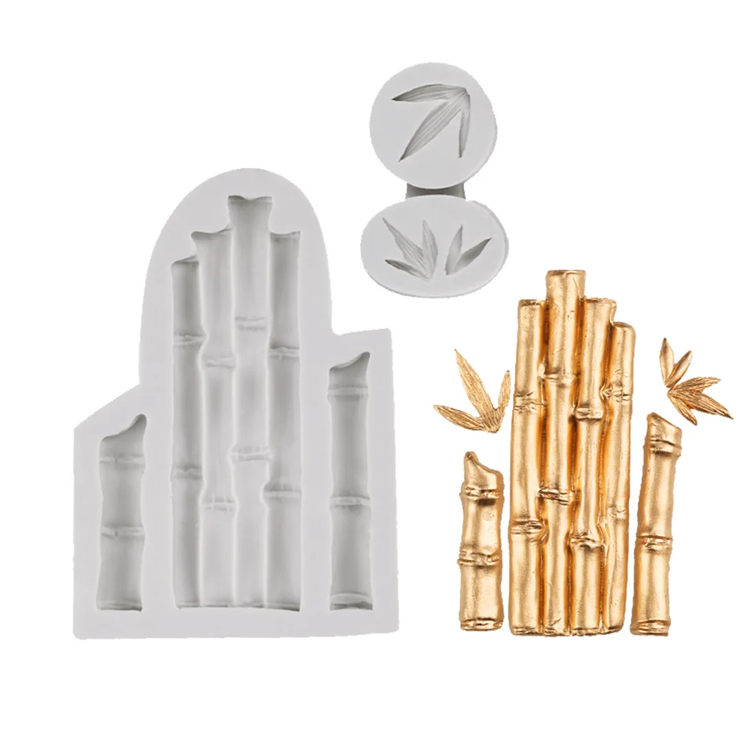 Формы для выдавливания глины форма в виде бамбуковых листьев из смолы 3d дизайн